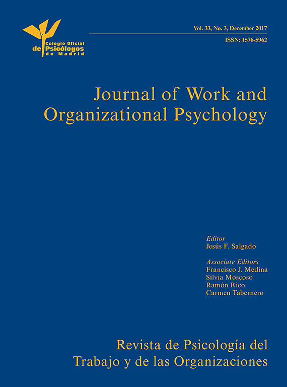 Go to journal home page - Revista de Psicología del Trabajo y de las Organizaciones